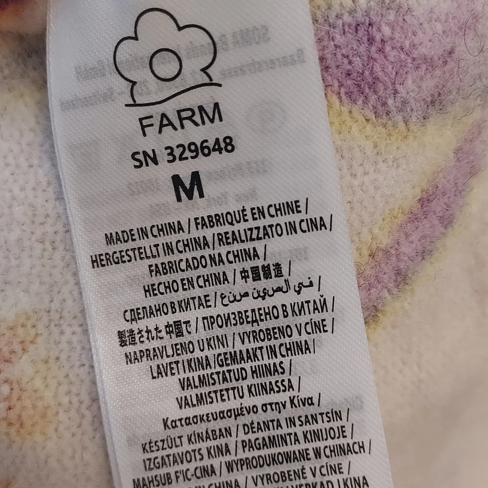 Farm Rio Winter Garden Floral Sweater Size Medium NEW NWT Pullover Crewneck - Picture 13 of 15